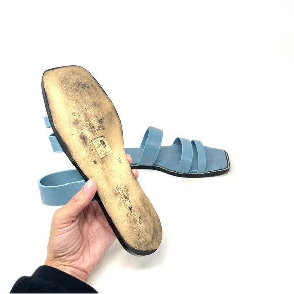 MATT & Nat Anzu Blue Vegan Strap Square Toe Sandals Size 39 - Picture 9 of 11